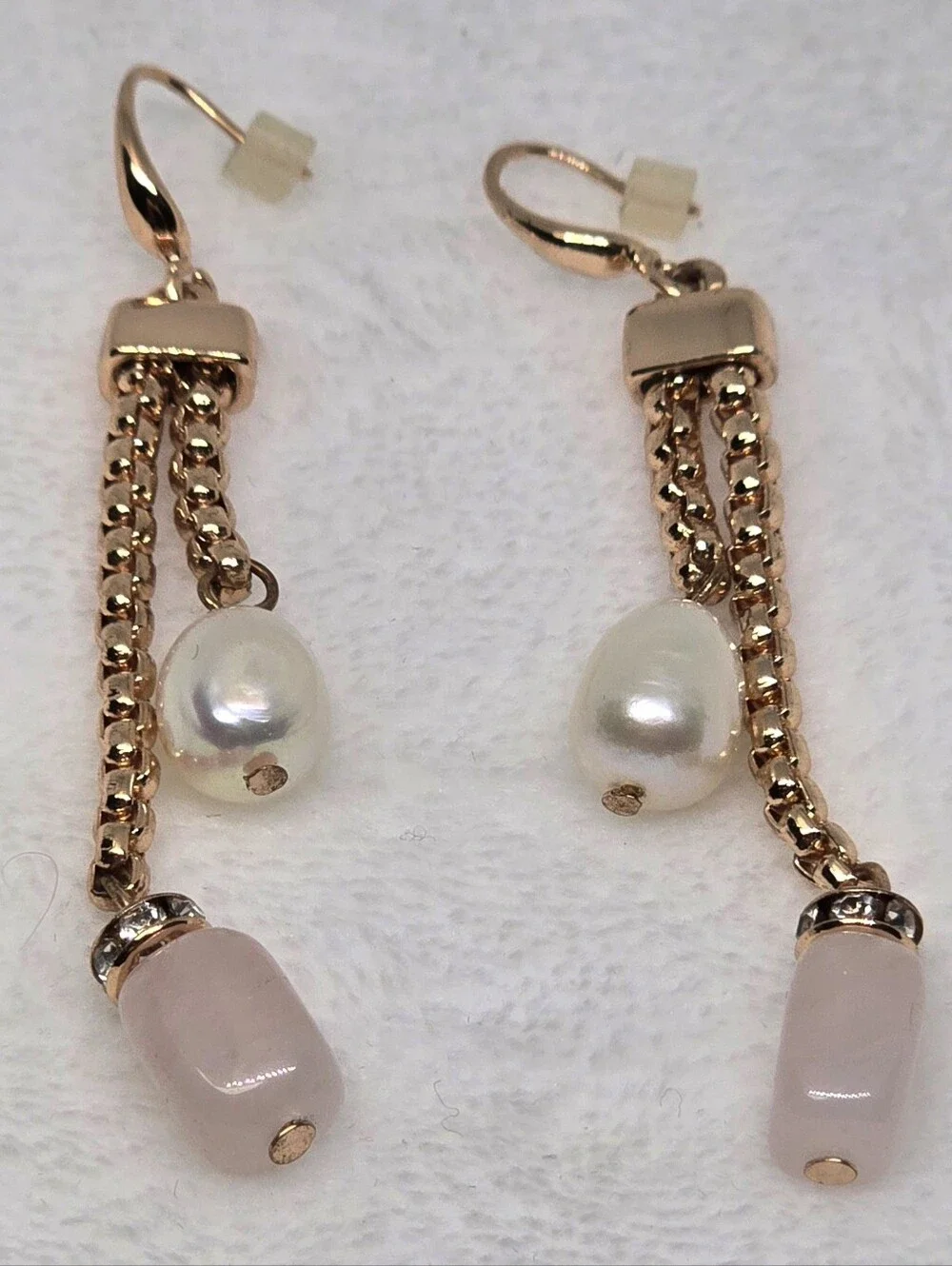 White House Black Market WHBM Pearl Rose Goldtone Quartz 2.5